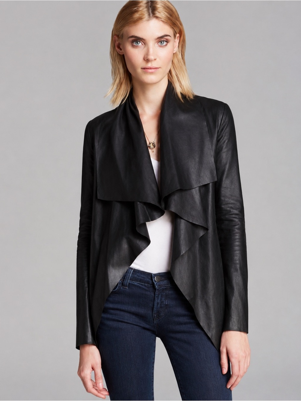 Mackage Gretal Flowy Lambskin Leather Jacket